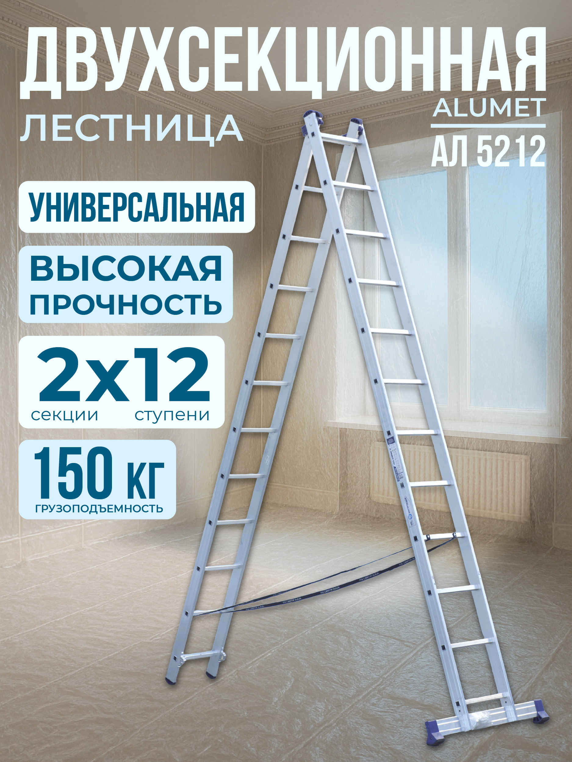 Лестница двухсекционная Ал 5212