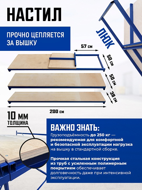 Вышка-тура Промышленник ВСП ПРОМ 2.0х2.0, 18.4 м фото 5