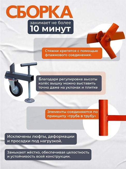 Вышка-тура TeaM ВСП 2.0х2.0, 19.6 м фото 5