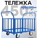 Платформенная тележка Промышленник 1200х600 ПБ-6.12 160 мм с трубчатыми бортами фото 1